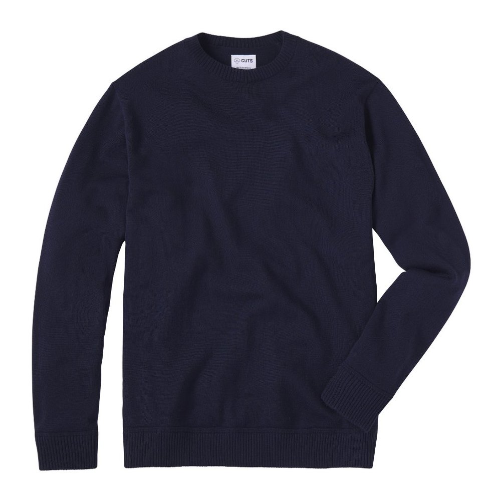 Cuts Clothing Merino Wool Crew sweater - Pacific Blue